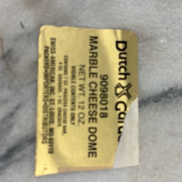 Dutch Garden Grey Marble & Glass Cloche Dome Cheese Keeper Tray Platter Server - Picture 5 of 8